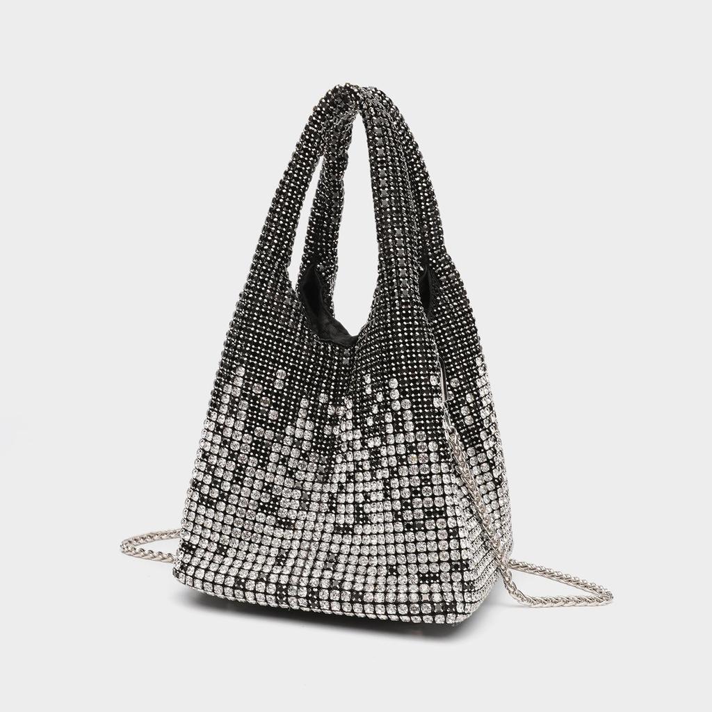 Cross-Border Rhinestone-Full Women's Evening Handbag: Shiny Diamond Inlaid Chain Shoulder/Crossbody Bag