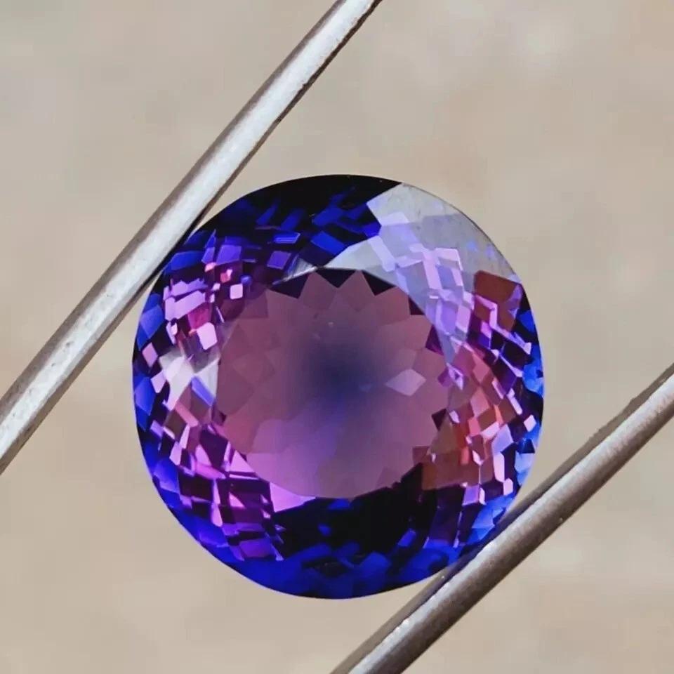 Natural Purple Pink Montana Sapphire Round Cut 8-10 Ct Fabulous Gemstone
