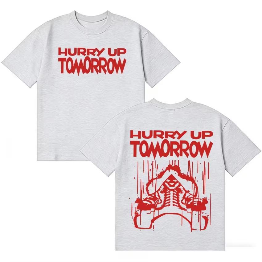 Modisches Lässiges Streetwear T-Shirt Für Musikfans The Weeknd Beeil Dich Morgen Print Lässiges Komfort Top Unisex Und Unisex T-Shirt