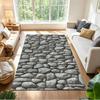 Stone Wall Texture Pattern Non-Slip Home Carpet Design for Living Room Bedroom Office Decor Gift with Vibrant Pattern and Comfortable