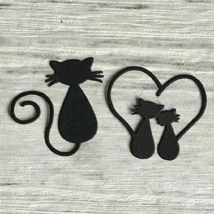 Kitty Cats Suit Knife Mold DIY Printing Steel Mould for Craft Card Making