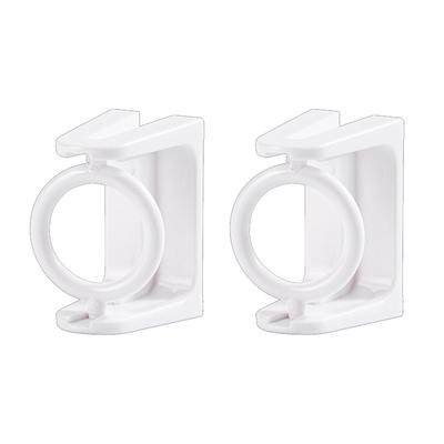 Curtain Rod Holder Hook Punch Free Strong Load Bearing ABS Swivel Curtain Pole Holder Hook for