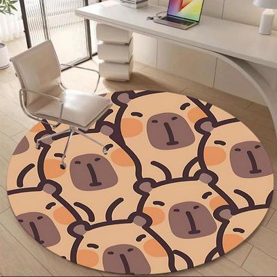 1PC Koala Pattern Office Round Area Rug,  Mat Suitable ForOffice, Under Office Chairs Bedroom Living Room Home Decor, Room Deco