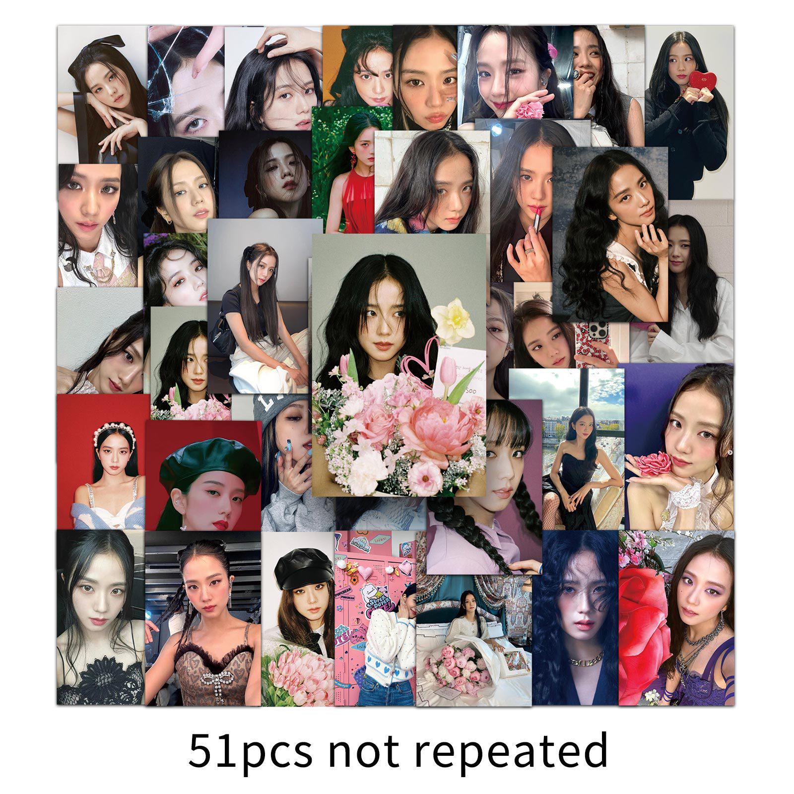 51-Piece JISOO Kim Ji-soo BLACKPINK Graffiti Stickers: Mini Cards for Water Bottle & Suitcase Decor