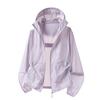 Outdoor lightweight sports hooded charging sunscreen clothing jacket women's light and breathable anti-splashing sunscreen clothing