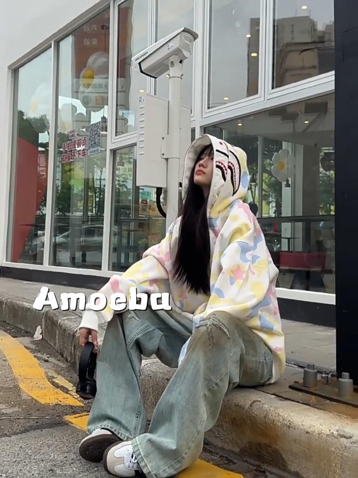 Jarní a podzimní retro maskáčový kardigan na zip s dvojitou kapucí - Unisex Streetwear