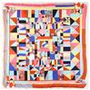 130cm Square Luxury Brand Geometric Plaid Winter Scarf Twill Silk Scarf For Women Kerchief Fashion Scarves Shawl For Ladies