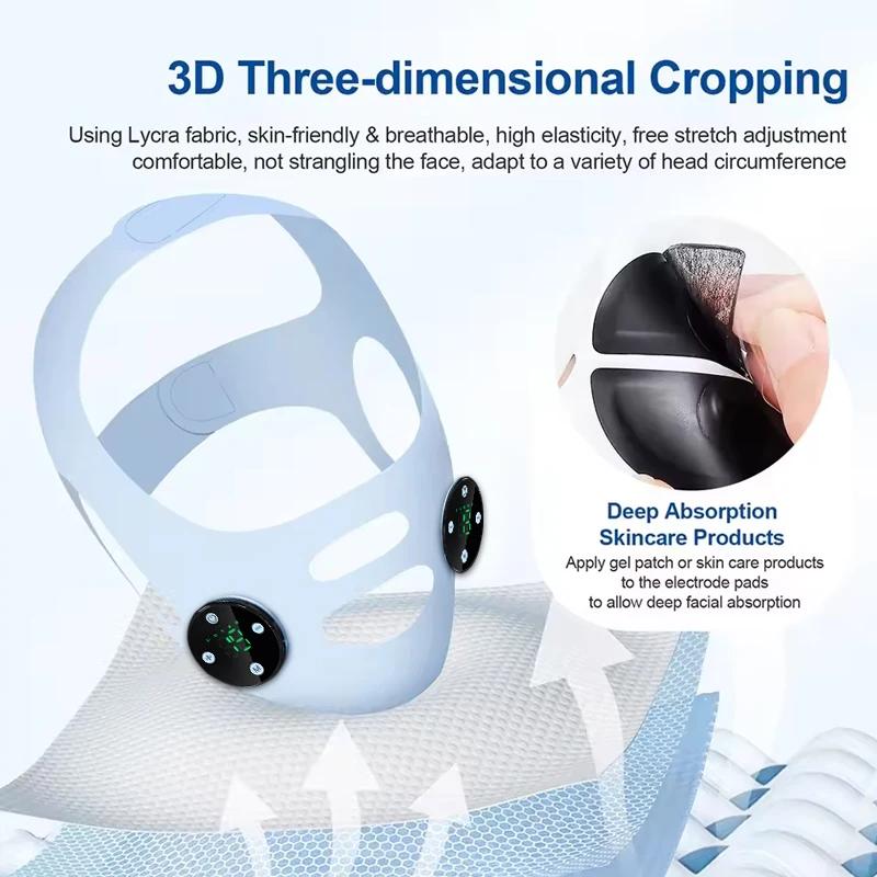 EMS Face Lifting Electric Face Slimming Strap Shaping  V Face Device Skin Tightening Anti-Wrinkle Facial Massager