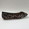 Women Classic Leopard Ballet Flats Square Toe Non-slip Flat Casual Slip-on Lightweight Shoes Daily Wear Plus Size 42