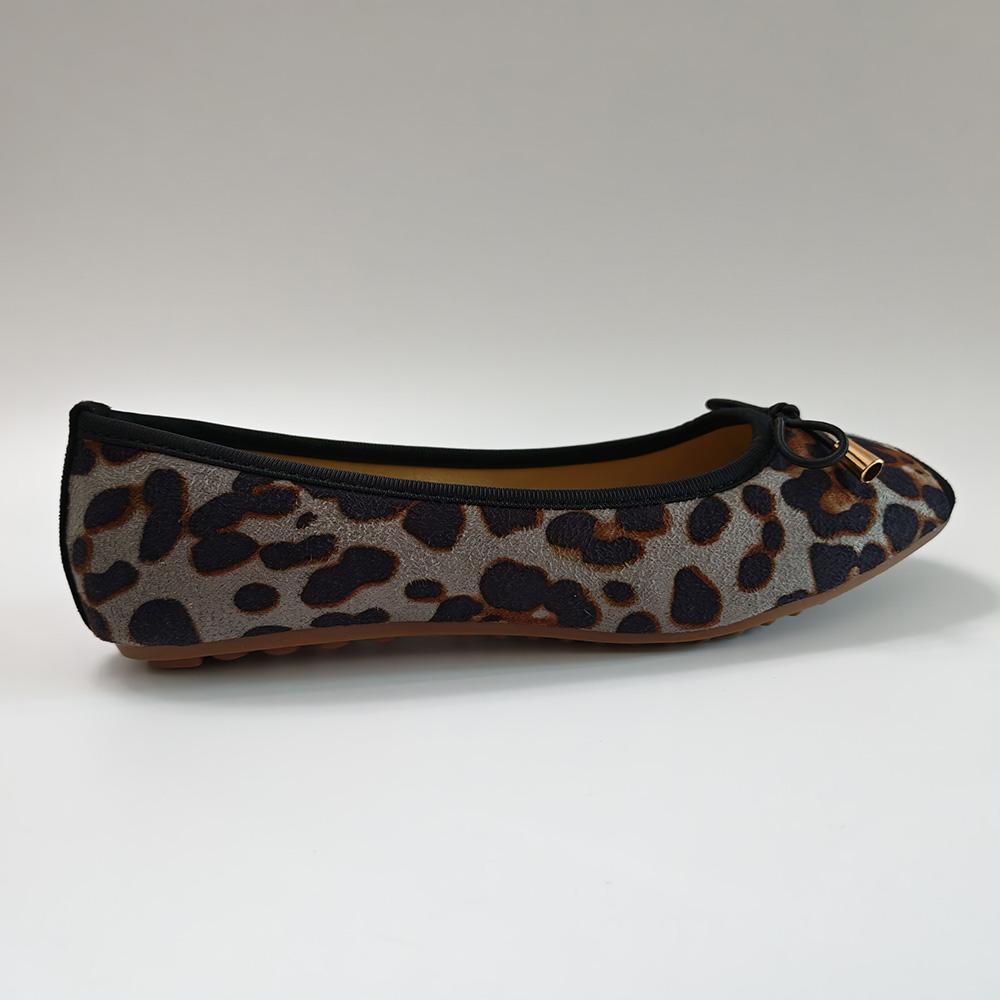 Women Classic Leopard Ballet Flats Square Toe Non-slip Flat Casual Slip-on Lightweight Shoes Daily Wear Plus Size 42