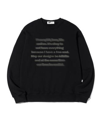 ESCAPEFROM Fade Text Print Sweatshirt Black