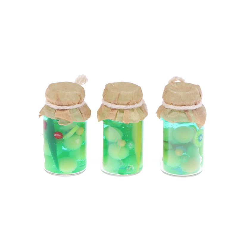 3Pcs Dollhouse Miniature Canned Fruits Set Toy Doll Food Kitchen Accessories