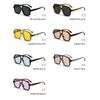  New Ins Popular Fashion Double Bridges Square Men Sunglasses Vintage Punk Yellow Shades UV400 Men Trending Sun Glasses