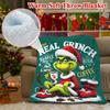 Printed Blanket Christmas Green Flannel Blanket Conditioning Lunch Break Blanket