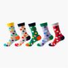 Women Men Christmas Funny Casual Polka Dot Cotton Socks Middle Tube Socks Couple Socks Long Sock