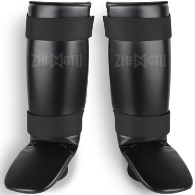 ZHENGTU Základní chrániče nohou bojové nohy holenní 3cm šokové ochranné vybavení chrániče, kickbox, umění, podpora, chrániče, silné, absorpce, kickbox, karate, (Černá,
