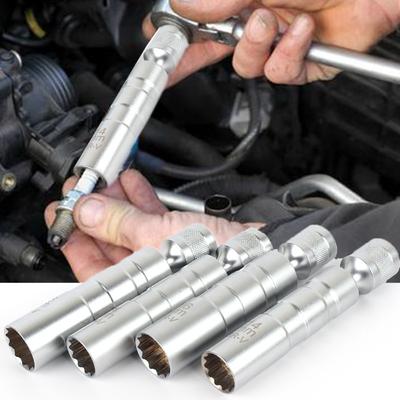 14/16mm Spark Plug Sleeve 3/8 Inch Interface Magnetic Spark Plug Wench Adapter Car Repair Spark Plug Removal Installation Tools