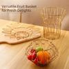 Multi-functional Hollow Structure Foldable Fruit Basket Scalable Simple Candy Dessert Rack Modern Storage Basket Desktop Storage