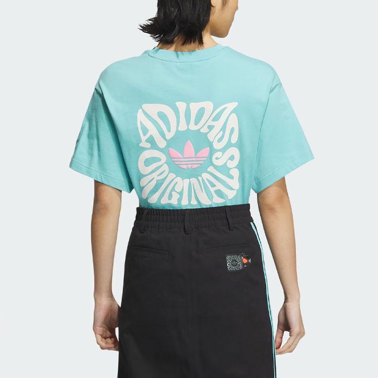 Adidas Originals V-Day Short Sleeve Tee Unisex Tops Mint-Green JE3471