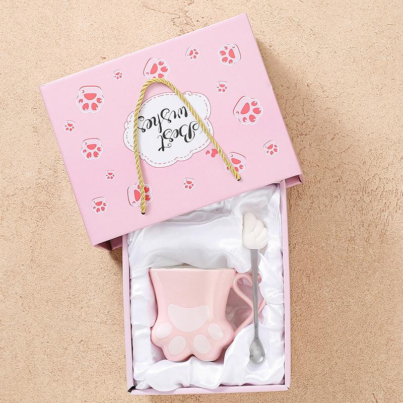 High-Value Cat'S Claw Mug, Girl'S Ceramic Cup, Cute Gift Box, Girlfriend Couple Gift, Wedding Gift