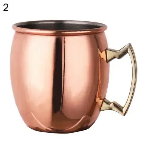 Cocktail Wine Cup Moscow Mule Mug Stainless Steel Hammered Copper Plated Beer Cup Coffee Cup Bar Drinkware for Ramadan