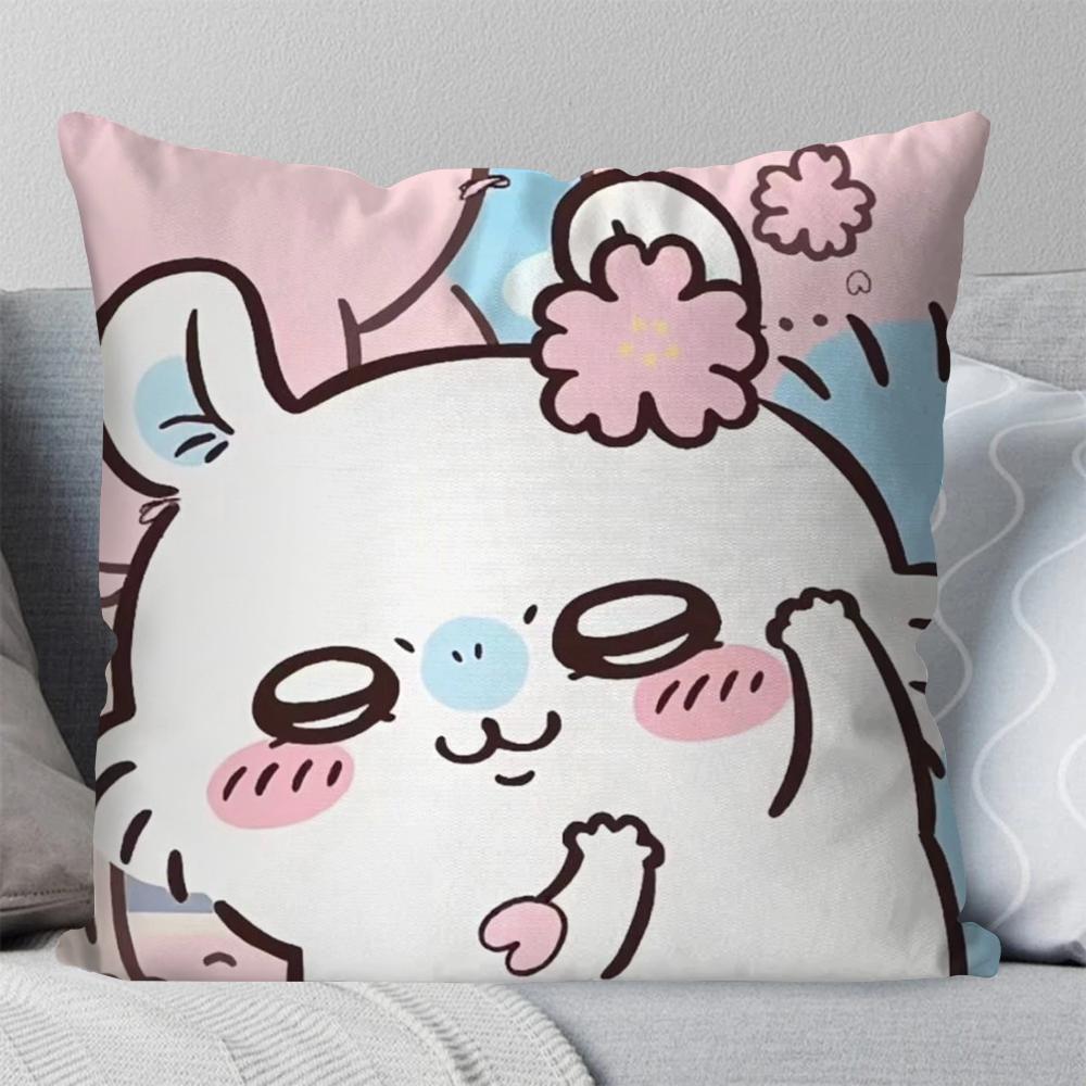 Cartoon Animation C-chiikawa Pillow Case Square Pillow Bedroom Sofa LeisureComfort Cushion Car Living Room Home Decoration 40X40