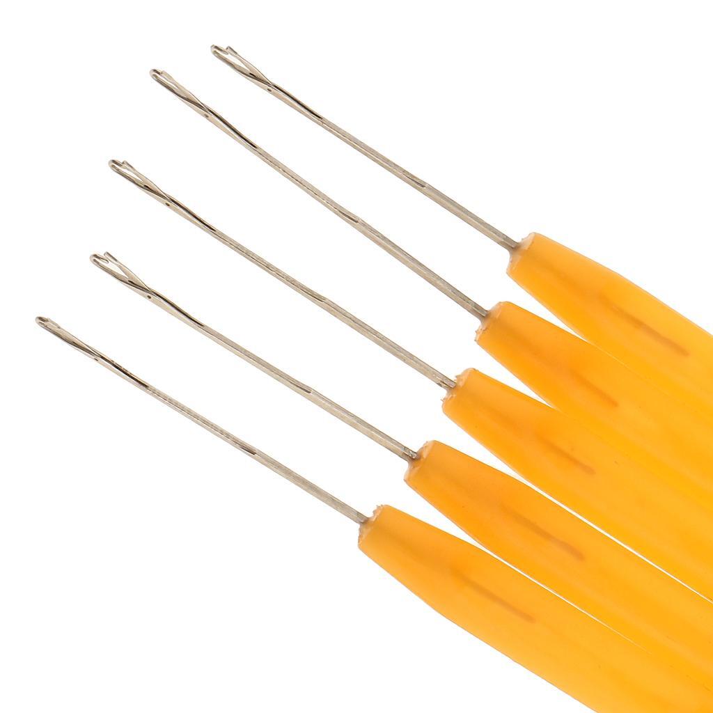 Convenient 5-Piece Pulling Hook Needle Set for Micro Ring Hair Extensions
