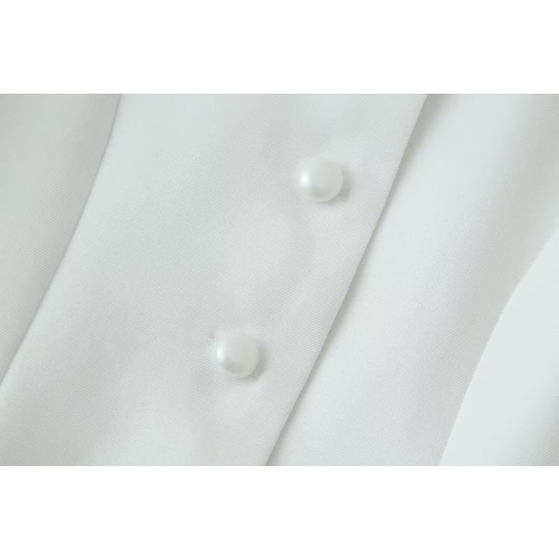 Women Solid Short Sleeve Single Breasted Blazer Top
