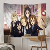 Süßes K-ON! Anime-Wandteppich, Weicher Stoff K-On Girls Wandbehang Teppich für Schlafzimmer Wohnzimmer Heimdekoration