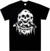 Discharge Triple Skull Punk Band T Shirt Custom Made Top Tee Black