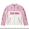 Men Women Motorcycle Riding Jacket Vintage Embroidered Biker Windbreaker Casual Outerwear