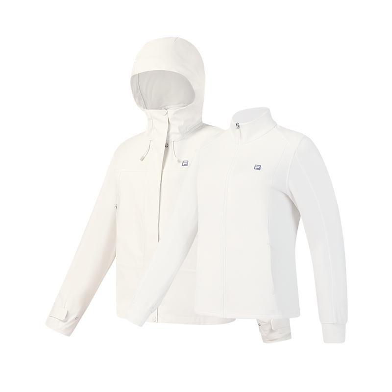 Fila Fitness Series Removable Three-In-One Trendy Sports Casual Training Versatile Warm Loose Two-Piece Jacket Women Jackets A11W611708FIV