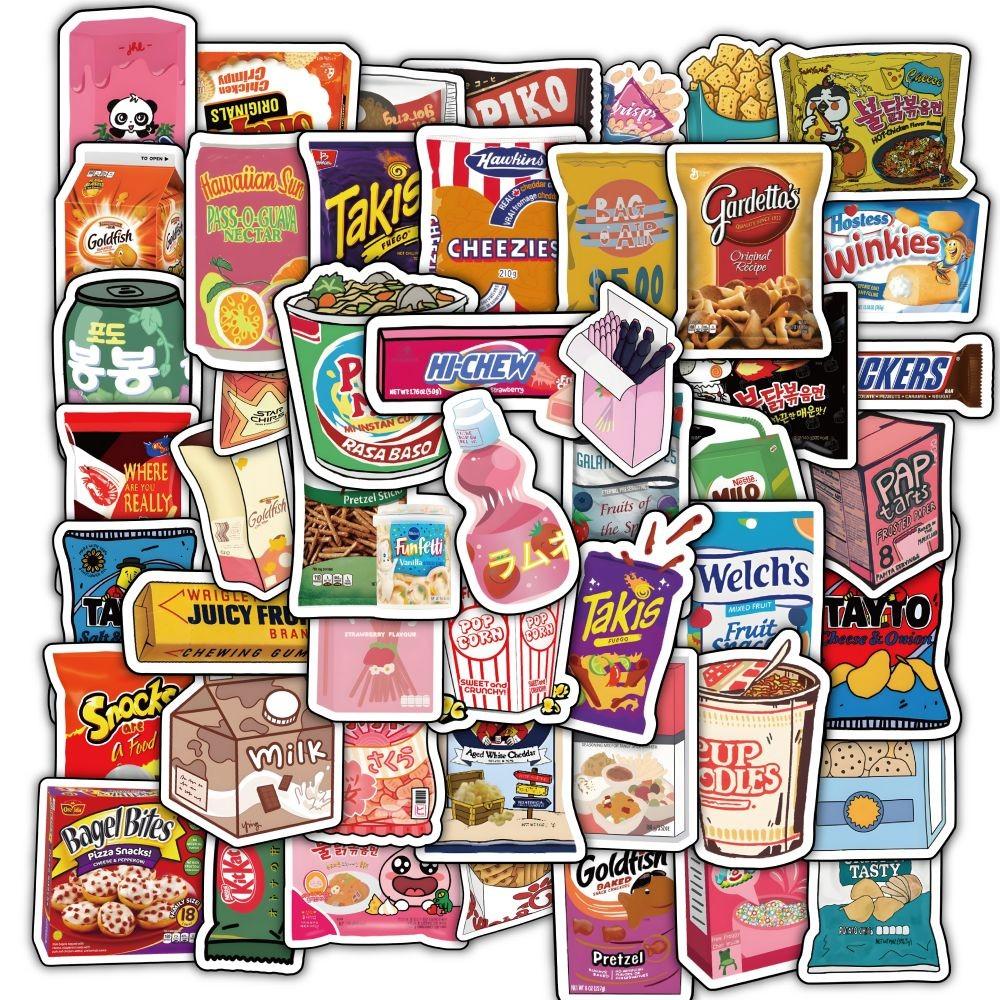 

59PCS Classic Snacks Graffiti Stickers for Bicycle Hand Account Pencil Case Decals LanLanStickersWorld