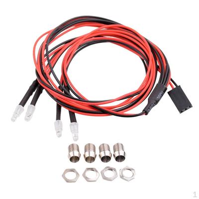 4pcs Red LED Headlights 3mm For RC