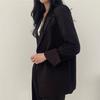 Womes Retro Blazer Suit With Pockets Polyester Fabric For Office Wear