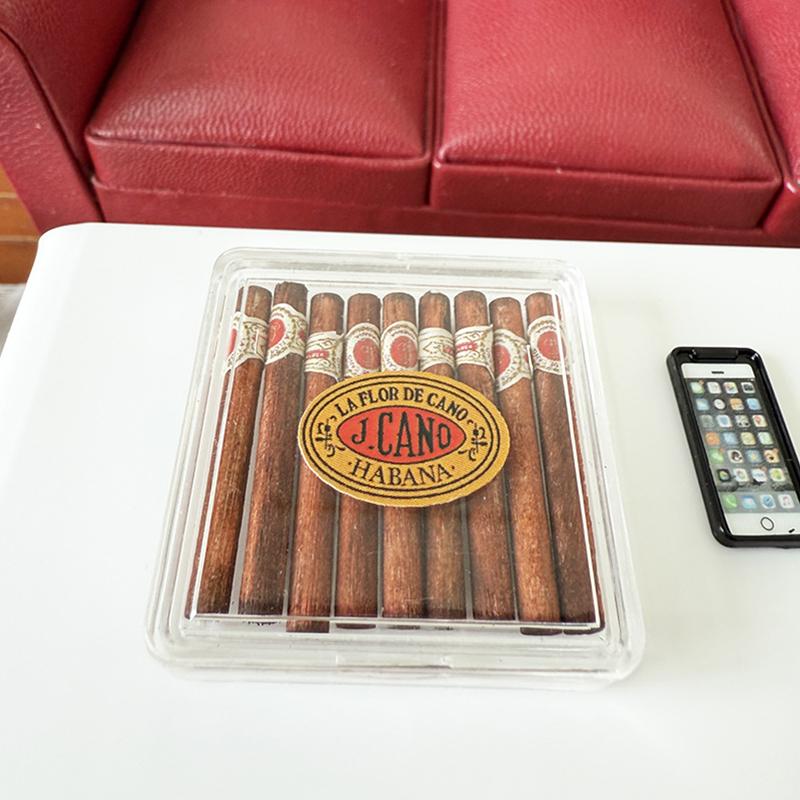 1/12 Dollhouse Miniature Cigar Case Doll Home Decoration Dolls House Micro Scene Photo Props Pretend Play Toy