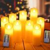 9 Candle LED Light Matrix Dual Remote Controlled Pillar Set for Full-Room Warmth Layered Light Design Paraffin LED Candle