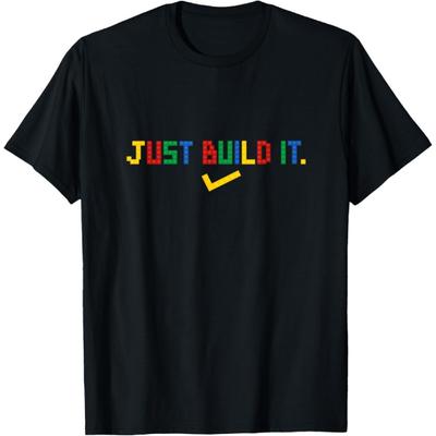 Just Build It Master Builder Building Block Boys Girls T-Shirt
