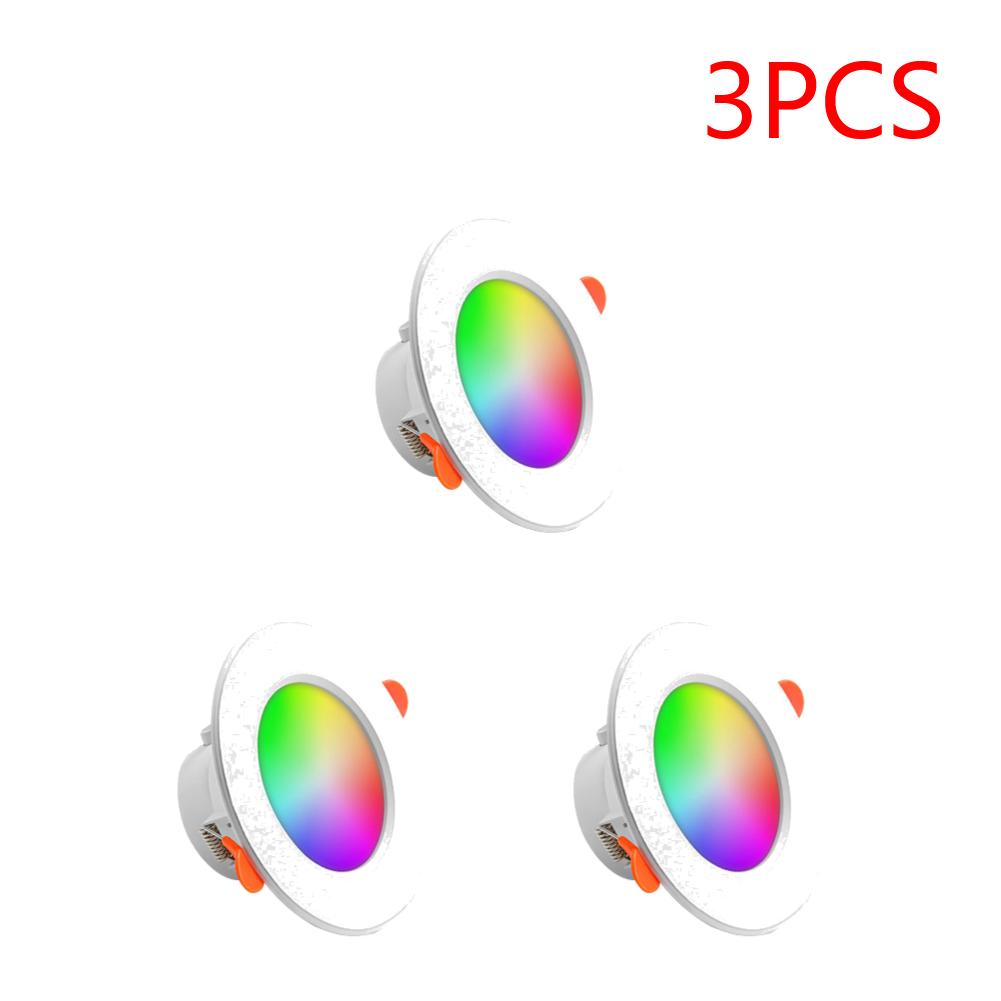 2-5PCS Smart LED Downlight Bluetooth-Compatible RGB Smart Spotlight 2700K-6500K Recessed Ceiling Lamp for Living Room Bedroom