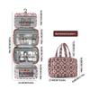 Modern Floral Travel Cosmetic Bag With Wet Dry Separation For Makeup And Toiletries