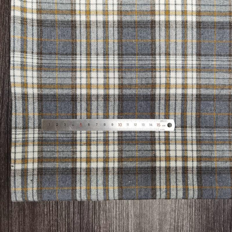 Children's Twill Plaid Flannel Shirt Fabric - Yarn Dyed, Brushed Cotton