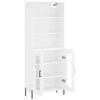 Vidaxl Display Cabinet, White, 69.5X34X180 Cm, Wood-Based Material
