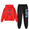 Womens Winter Casual Hooded Sweatshirt Pants Set With Print Loose Fit Streetwear