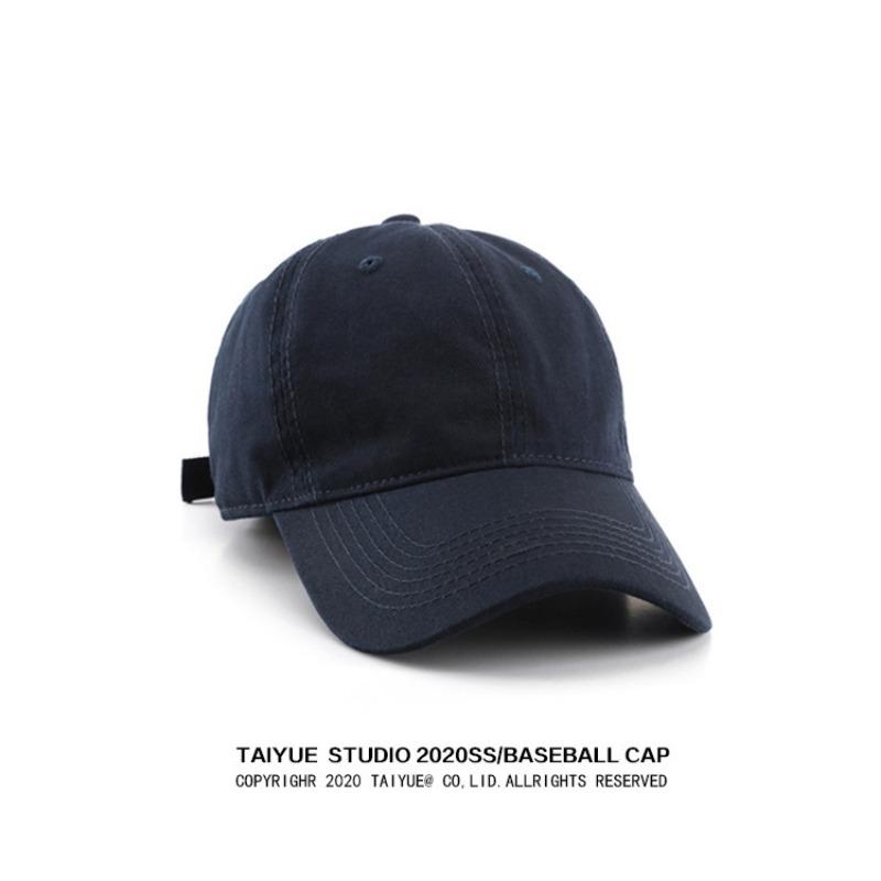 Summer solid color baseball cap men's and women's black soft top cap tide
