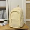 Solid Color Small Backpack Retro Student Schoolbag