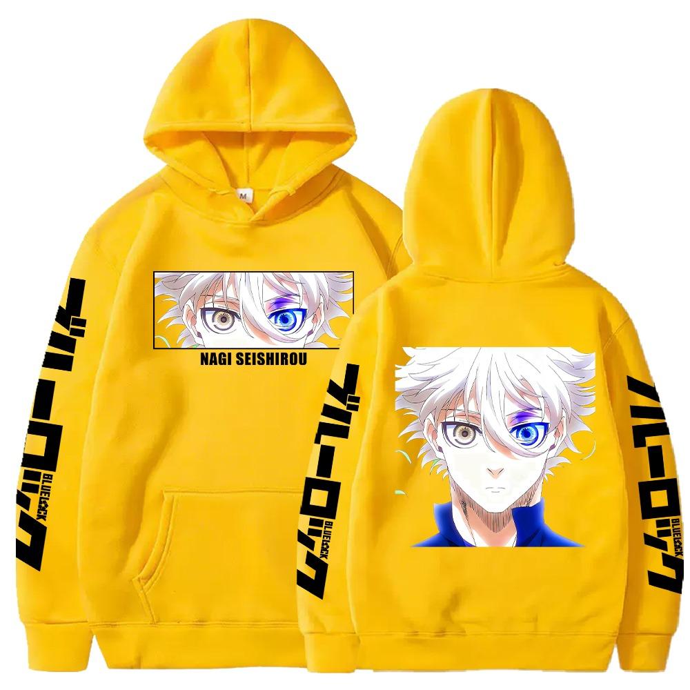 

Anime Blue Lock Printed Hooded Sweatshirt for Men and Women in Autumn and Winter, Comfortable and Soft Wool Casual Streetwear XXXL
