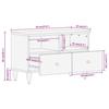 VidaXL Meuble TV 70x33x46 cm Bois massif de manguier, support tv, armoire média, armoire hifi, unité tv, meuble multimédia, 358249
