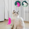 Feather Cat Toy with Bell DIY Replace Cat Teaser Stick Replacement Pendant Pet Toy Accessories