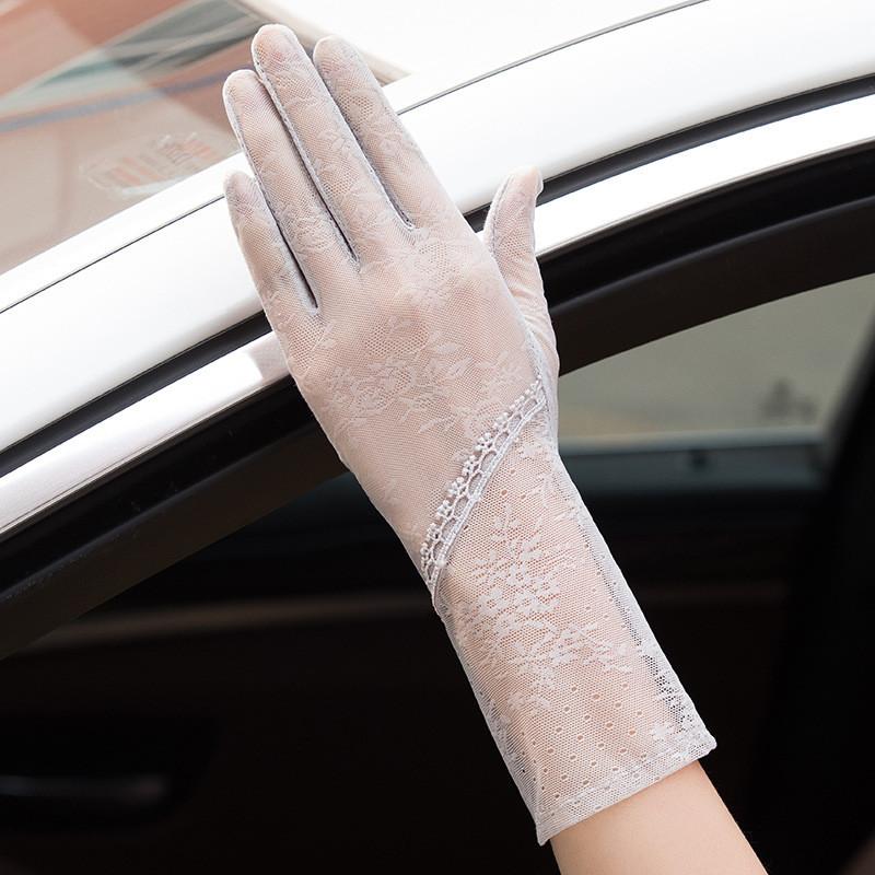 Womens Uv Sun Protection Gloves With Breathable Ice Silk For Driving And Outdoor Activities