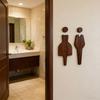 Wooden Bathroom Sign Rustics Men's Women's Toilet Wall Signs for Business Rustics Funny Bathroom Restroom Door Decors